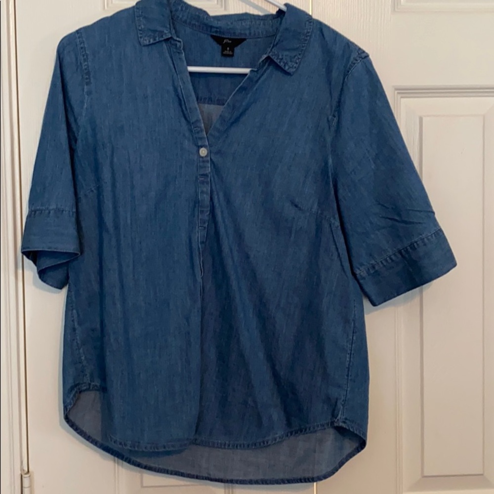 J.Crew short sleeve chambray shirt